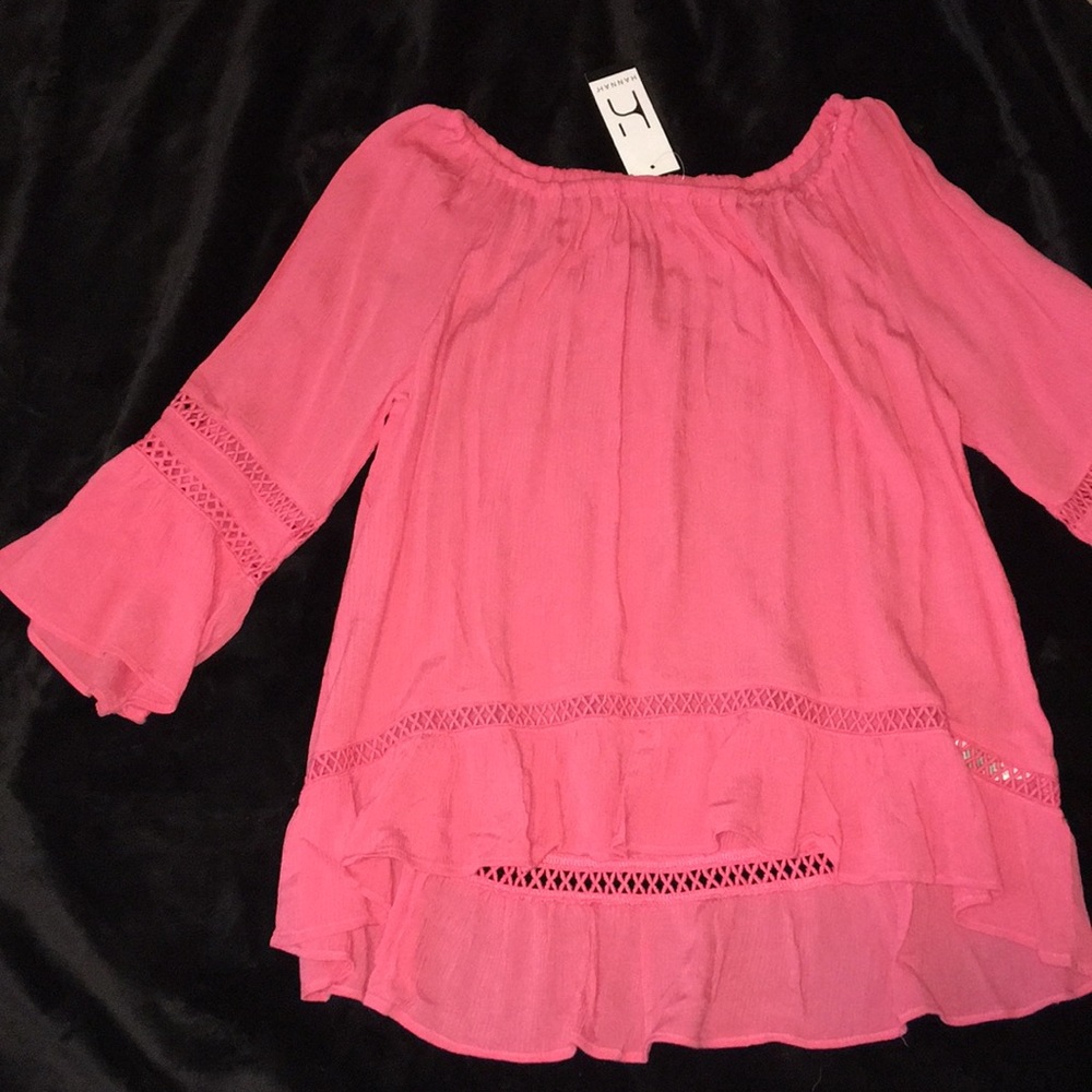 Pink off the shoulder top